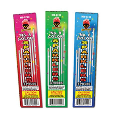 10" Color bamboo Sparklers