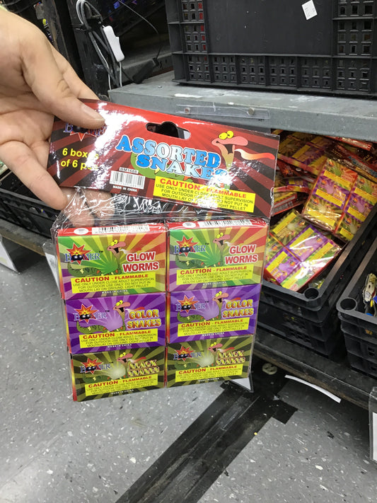 Snakes Colored 6 pack