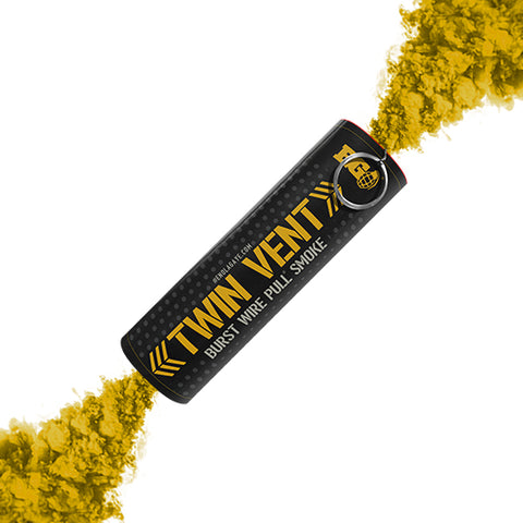 Tactical Yellow Smoke - BP40 twin vent pull chain smoke